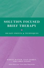 book Solution focused brief therapy: 100 key points and techniques