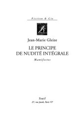 book Le principe de nudité intégrale manifestes