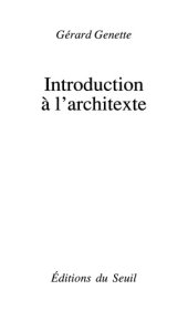 book Introduction à l'architexte