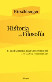 book Historia de la filosofía. Volumen II, Edad moderna, edad contemporánea