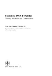 book Statistical DNA forensics: theory, methods and computation