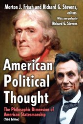 book American political thought: the philosophic dimension of American statesmanship