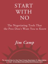 book Start with no: the negotiating tools that the pros don't want you to know