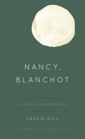 book Nancy, Blanchot: A serious controversy