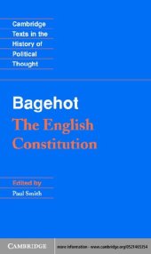 book The English Constitution (Cambridge Texts in the History of Political Thought)