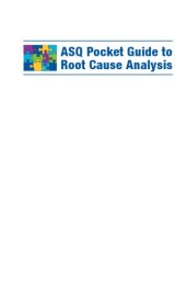 book ASQ pocket guide to root cause analysis