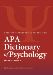 book APA dictionary of psychology