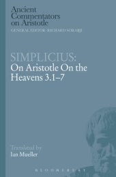 book On Aristotle On the heavens 3.1-7