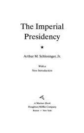 book The Imperial Presidency