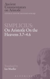 book On Aristotle On the heavens 3.7-4.6