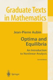 book Optima and Equilibria An Introduction to Nonlinear Analysis