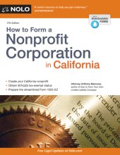 book How to Form a Nonprofit Corporation in California