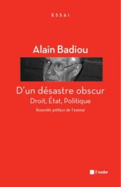 book D'un désastre obscur droit, état, politique