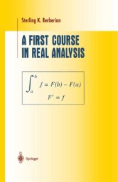 book First Course in Real Analysis