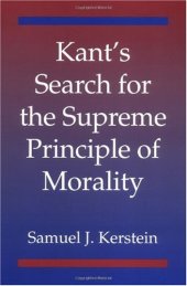 book Kant's Search for the Supreme Principle of Morality