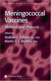 book Meningococcal Vaccines. Methods and Protocols