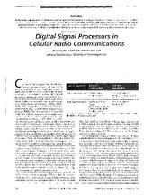 book Digital Signal Processors In Cellular Radio Communications