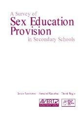 book A Survey of Sex Education Provision in Secondary Schools