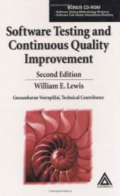 book Software Testing and Continuous Quality Improvement