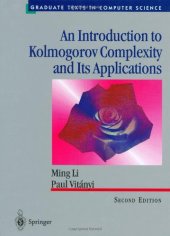 book An introduction to Kolmogorov complexity and its applications