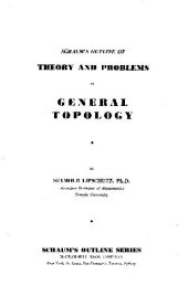 book Schaum's outline of theory and problems of general topology