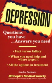 book Depression: Questions You Have...Answers You Need