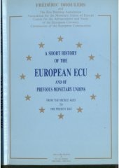 book Short History of the European ECU