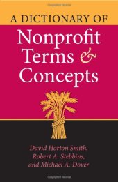 book A Dictionary of Nonprofit Terms and Concepts