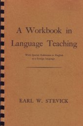 book A workbook in language teaching: With special reference to English as a foreign language