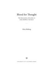 book Blood for thought: the reinvention of sacrifice in early rabbinic literature