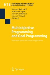 book Multiobjective Programming and Goal Programming: Theoretical Results and Practical Applications