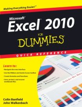 book Excel 2010 for dummies quick reference