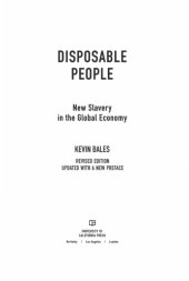 book Disposable people: new slavery in the global economy