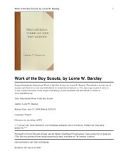 book Educational Work of the Boy Scouts