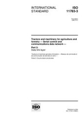 book ISO 11783-3:1998, Tractors and machinery for agriculture and forestry - Serial control and communications data network - Part 3: Data link layer