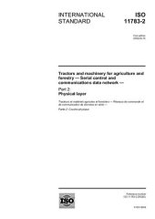 book ISO 11783-2:2002, Tractors and machinery for agriculture and forestry - Serial control and communications data network - Part 2: Physical layer