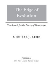 book The Edge of Evolution: The Search for the Limits of Darwinism