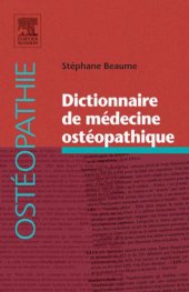 book Dictionnaire de médecine ostéopathique