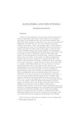 book ALEXANDRIA AND HER SCHOOLS: four lectures delivered at the philosophical institution, ... edinburgh, with a preface (classic reprint)