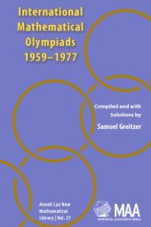 book International Mathematical Olympiads 1959-1977