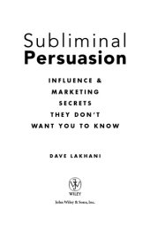 book Subliminal persuasion: influence & marketing secrets they don't want you to know