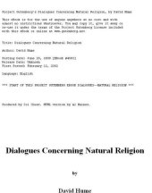 book Dialogues Concerning Natural Religion