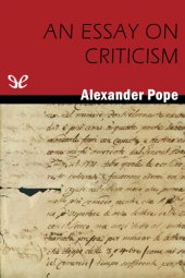 book An Essay On Criticism