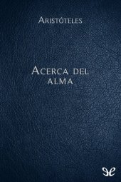 book Acerca del alma