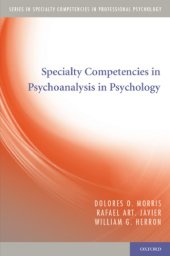 book Specialty competencies in psychoanalysis in psychology