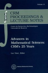 book Advances in Mathematical Sciences: CRM's 25 Years