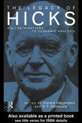 book The legacy of Hicks: his contribution to economic analysis