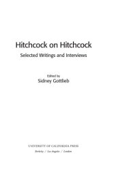 book Hitchcock on Hitchcock. Volume 1, Selected Writings and Interviews