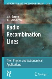 book Radio recombination lines: their physics and astronomical applications