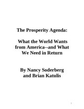 book The Prosperity Agenda: What the World Wants from America--and What We Need in Return